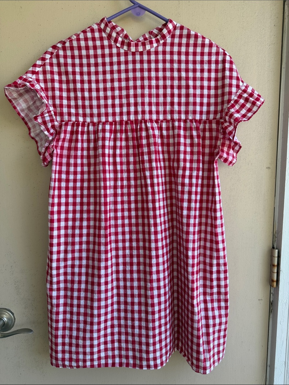 ASOS Red and White Gingham Mini Dress